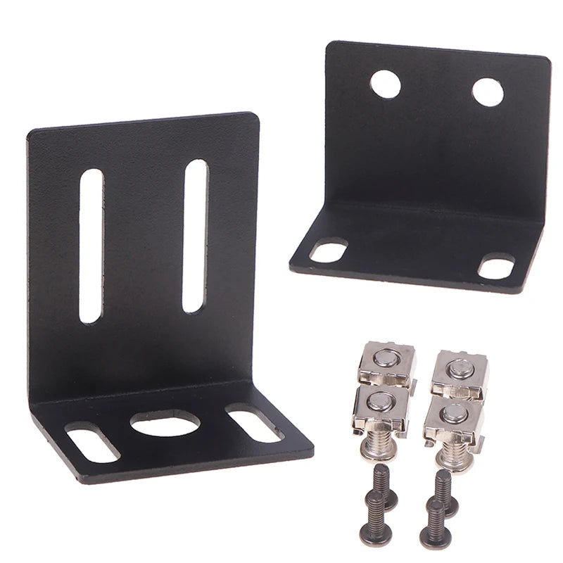 1U Rack Mount Ears with Screw Caps | Metal Mounting Brackets Rack Mount Brackets QXL