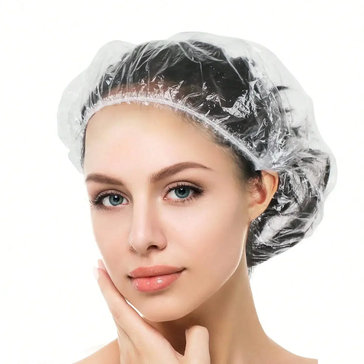 Disposable Thick PE Shower Caps | Salon, Dye & Hotel Use Disposable Shower Cap QXL