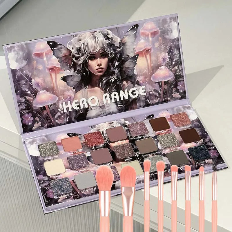 21-Color Chameleon Eyeshadow Palette | Matte Shimmer Glitter Eyeshadow Palette QXL 21 colors With brush