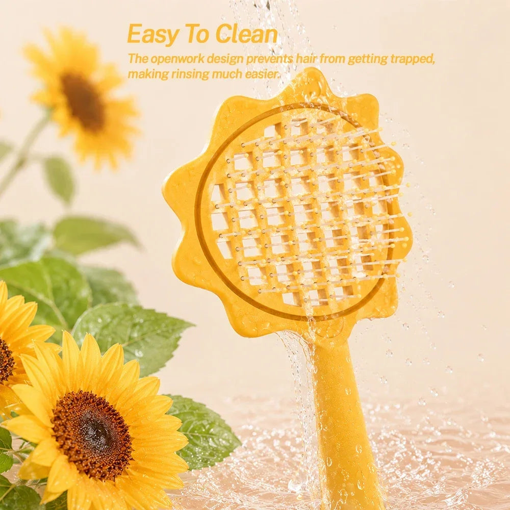 Sunflower Detangling Hair Brush & Scalp Massager Comb Detangling Hair Brush QXL