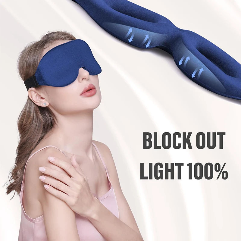 3D Sleep Eye Mask | 360° Light Blocking, Soft & Breathable Sleep Eye Mask QXL