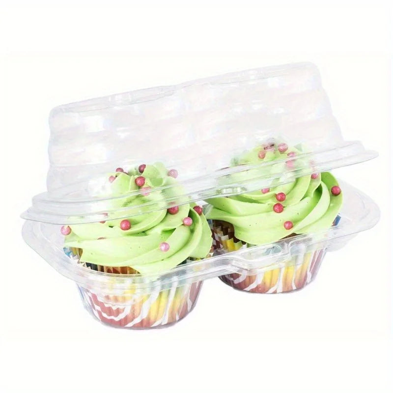 PET Clear Cupcake Containers – Disposable Single & Double Boxes Cupcake Packaging Boxes QXL