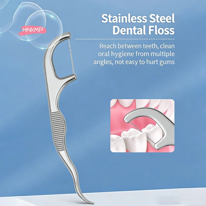 304 Stainless Steel Toothpick Set & Portable Holder | Dental Care Toothpick Set QXL