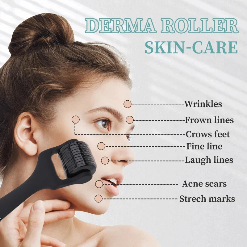540 Titanium Microneedle Derma Roller – Skin & Scalp Care Microneedle Derma Roller QXL