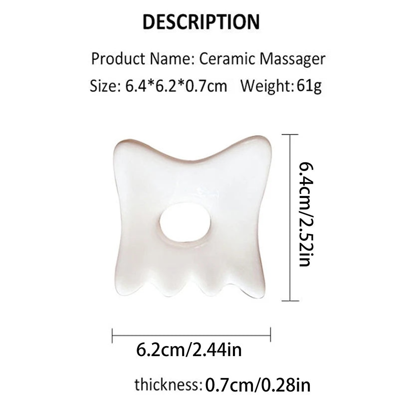 Ceramic Gua Sha Board | Anti-Aging Facial Scraping Tool Gua Sha Board QXL