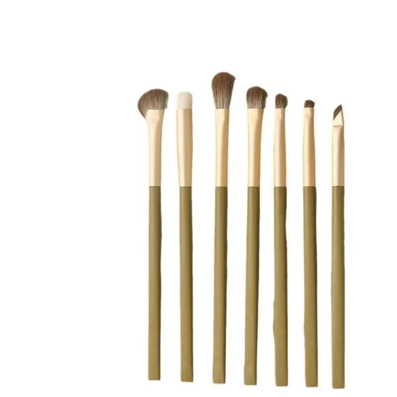 7/8-Pc Avocado Green Eye Makeup Brush Set + PU Case Eye Makeup Brush Set QXL