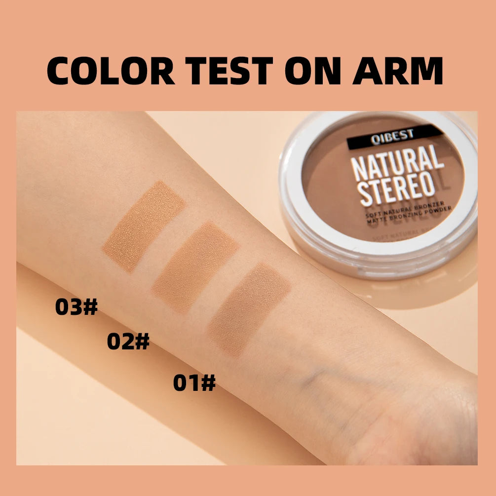 QIBEST 3-Color Highlighter Bronzer Contour Palette | 10g Bronzer Contour Palette QXL