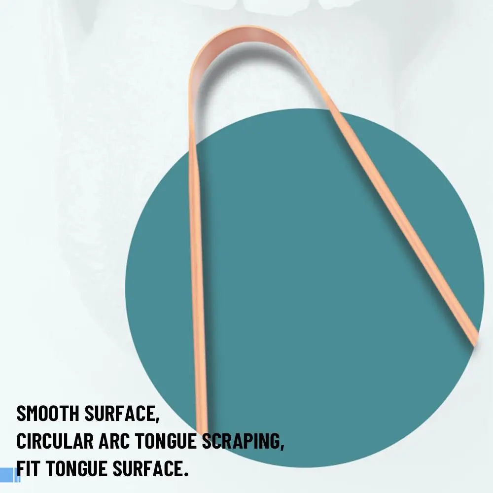 Pure Copper Tongue Scraper | Fresh Breath Oral Hygiene Tool Tongue Scraper QXL