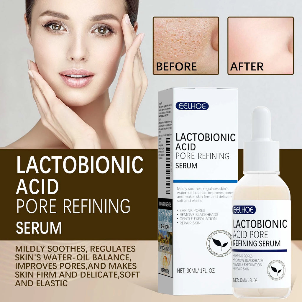 EELHOE Lactobionic Acid Pore Serum | Brighten & Firm 30ml Face Serum QXL