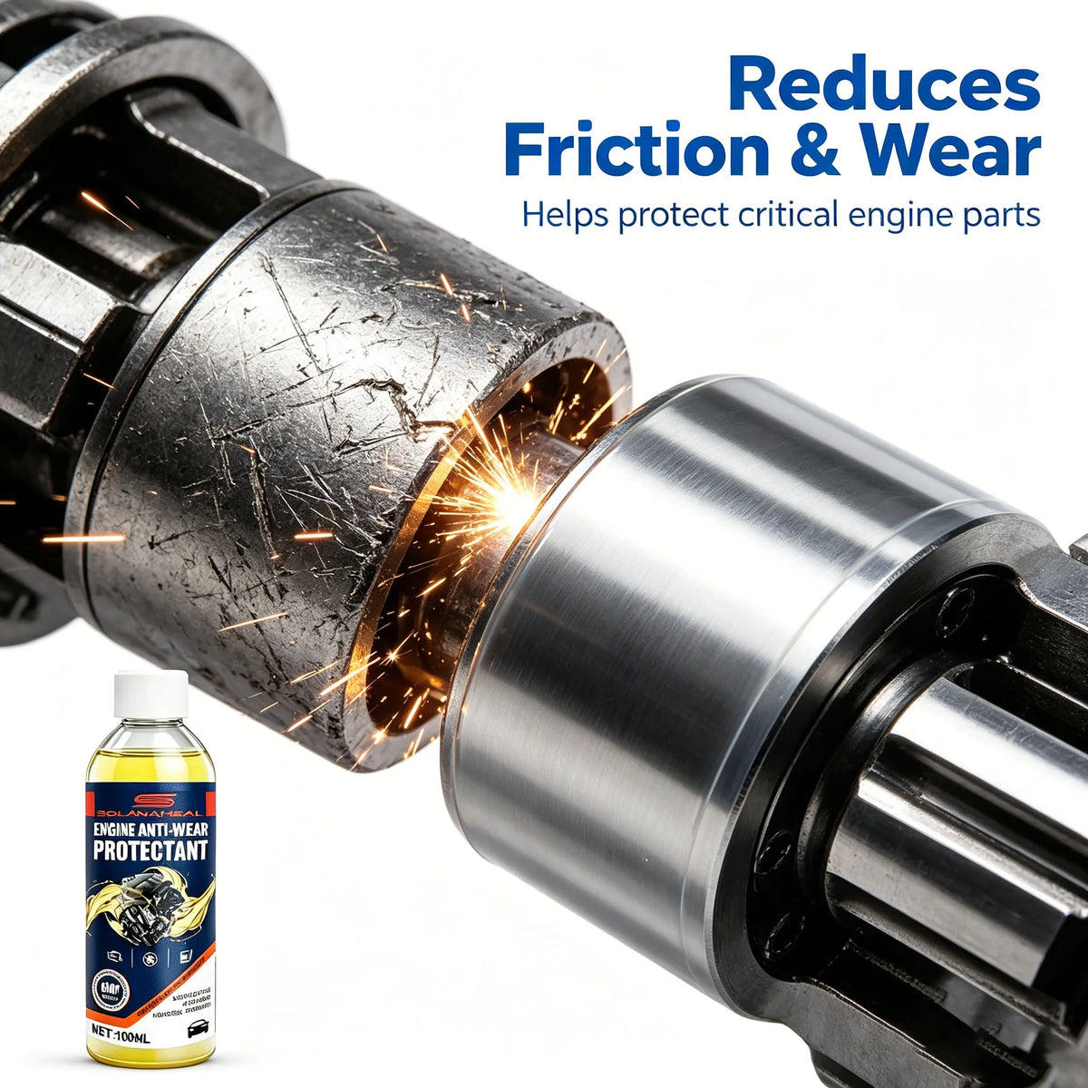 Engine Anti-Wear Protectant | Gasoline & Diesel Additive Engine Oil Additive QXL