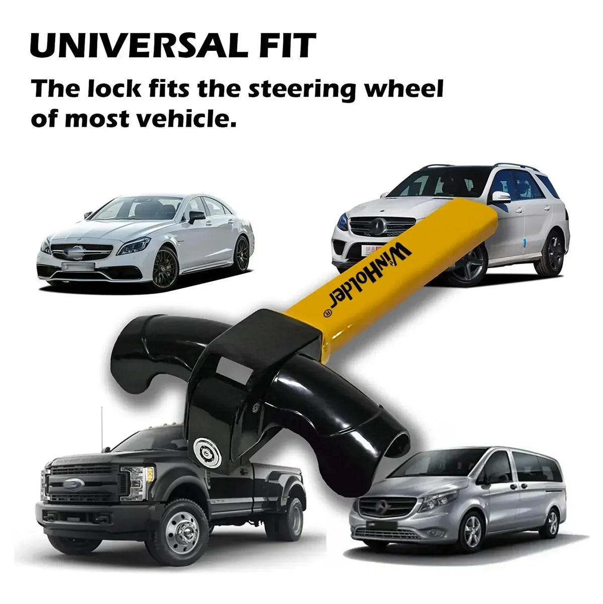 Universal T-Bar Steering Wheel Lock | Anti-Theft Security Steering Wheel Lock QXL