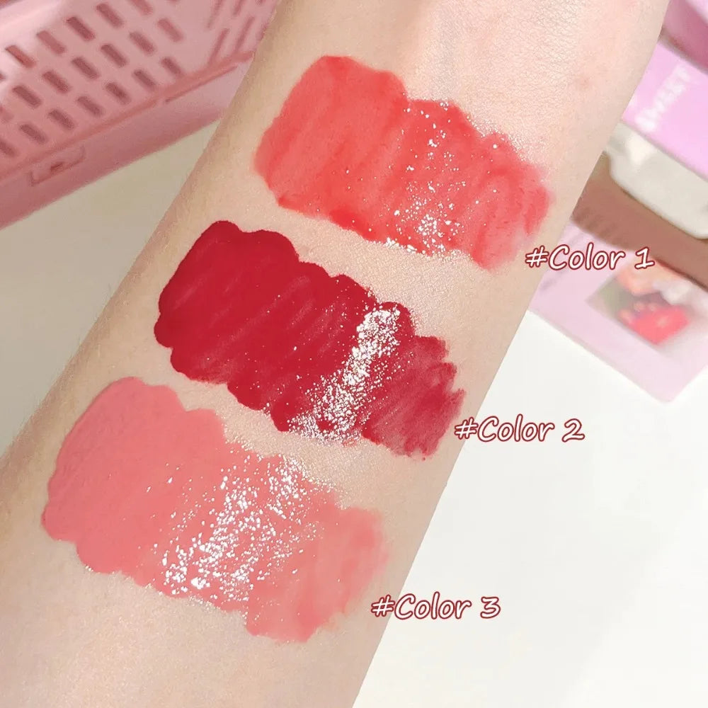 Velvet Mist Lip Oil – 3 Colors | Hydrating & Non-Sticky Lip Oil Gloss QXL