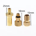 Brass Bicycle Valve Adapter | Presta Schrader Dunlop Converter Bicycle Valve Adapter QXL 1Set