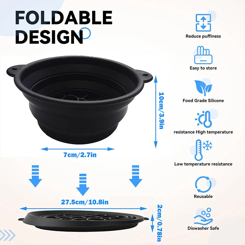 Collapsible Silicone Facial Ice Bath Bowl | Foldable Basin Facial Ice Bath Bowl QXL