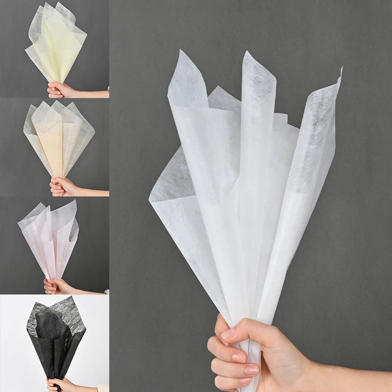 38-Pack Milk Cotton Flower Wrapping Paper | Bouquet Sheets Floral Wrapping Paper QXL