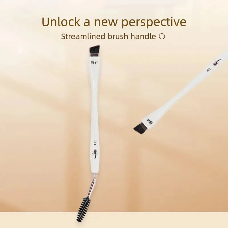 Double-Ended Eyebrow & Eyeliner Brush | Wool Fiber Tip Eye Makeup Brush QXL