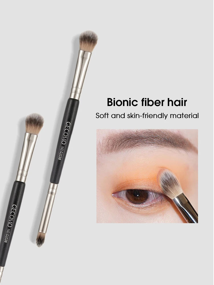 GECOMO Double-Ended Eyeshadow Brush | Soft Synthetic Hair Eyeshadow Brush QXL