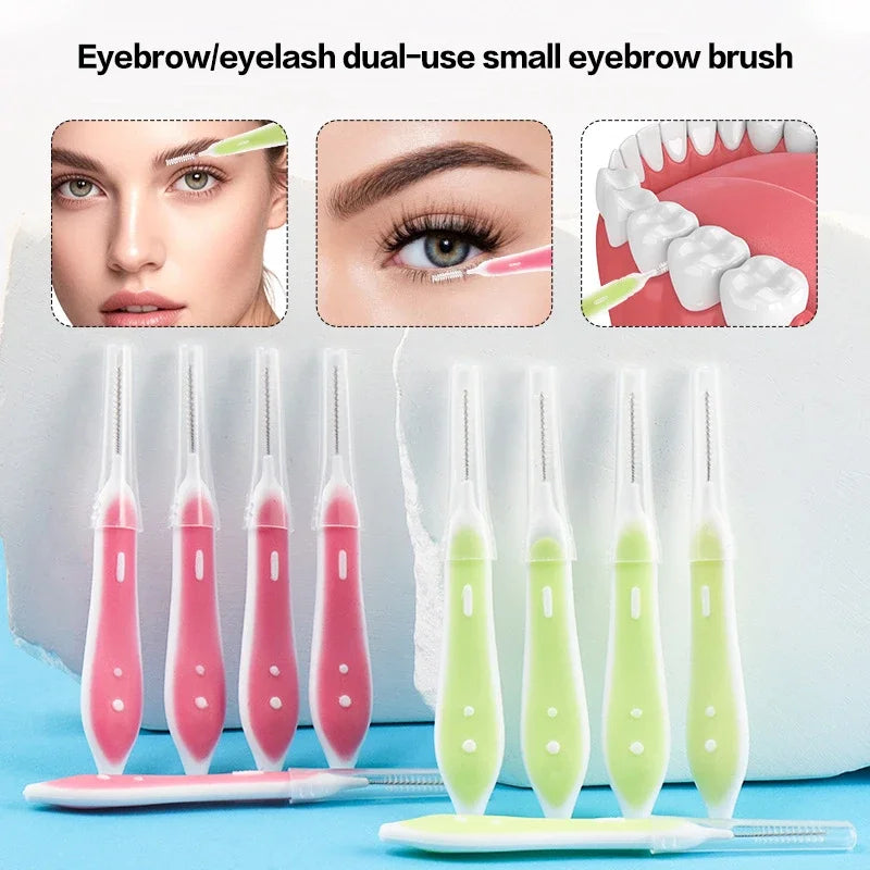 10-Pack Disposable Eyebrow & Interdental Brushes | Brow + Oral Disposable Eyebrow Brush QXL