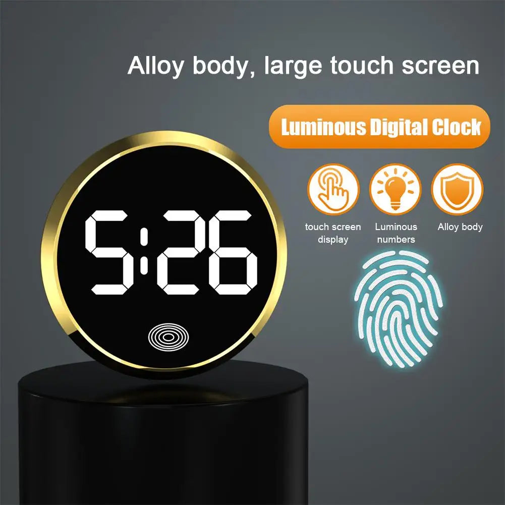 Car Luminous LED Clock | Touch Button Dashboard Timepiece Car Dashboard Clock QXL