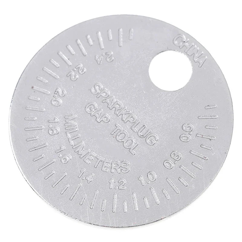 Coin-Type Spark Plug Gap Gauge Tool | 0.6–2.4mm Feeler Spark Plug Gap Gauge QXL