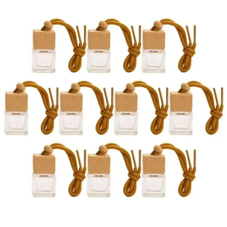 10-Pack Frosted 8ml Mini Perfume Bottles with Wood Lid Perfume Bottle Set QXL 10pcs set