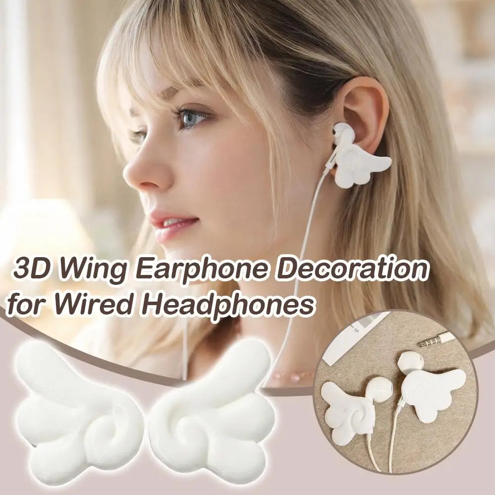 3D Angel Wing Headphone Decorations | Removable DIY Accessory Headphone Decoration QXL