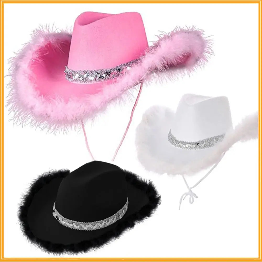 Sequin Cowgirl Hat | Bachelorette & Costume Party Sequin Cowgirl Hat QXL
