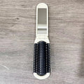 Foldable Travel Hair Brush with Mirror | Anti-Static Mini Comb Foldable Hair Brush QXL White