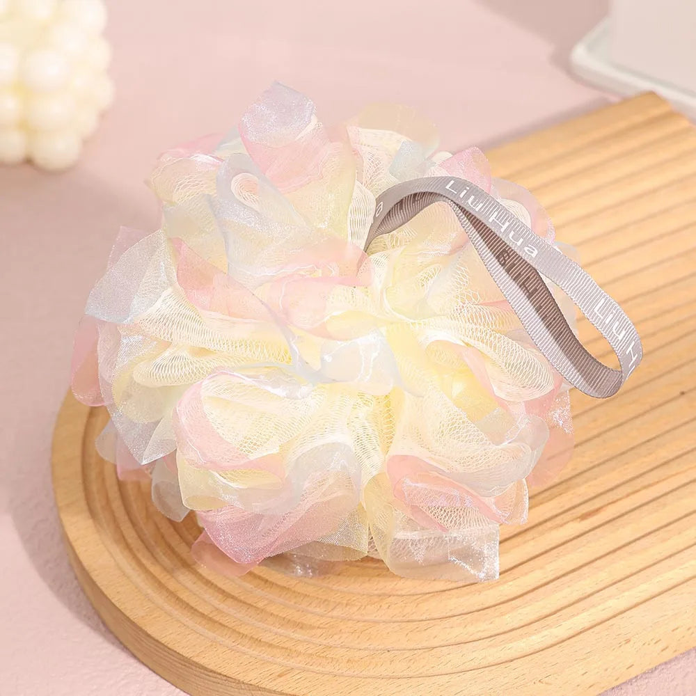 Colorful Foaming Bath Sponge | Body Exfoliating Shower Ball Bath Exfoliating Sponge QXL Rainbow