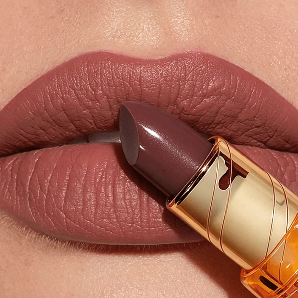 JUJU Dream Amber Tube Velvet Matte Lipstick | Nude Long-Lasting Matte Lipstick QXL