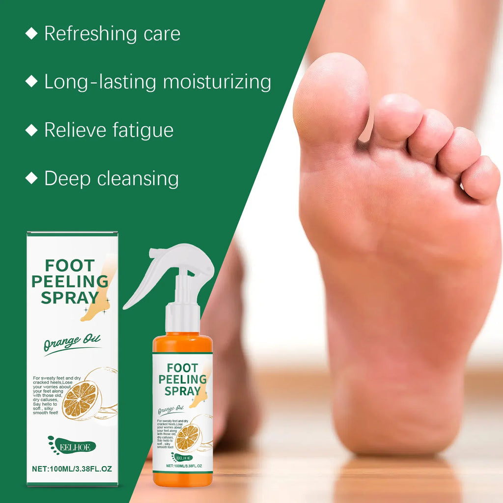 Eelhoe Orange Oil Foot Peeling Spray | Callus & Dead Skin Foot Exfoliating Spray QXL
