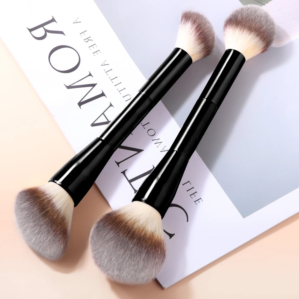 2-Pc Double-Headed Makeup Brush Set | Contour & Blush Combo Makeup Brush Set QXL