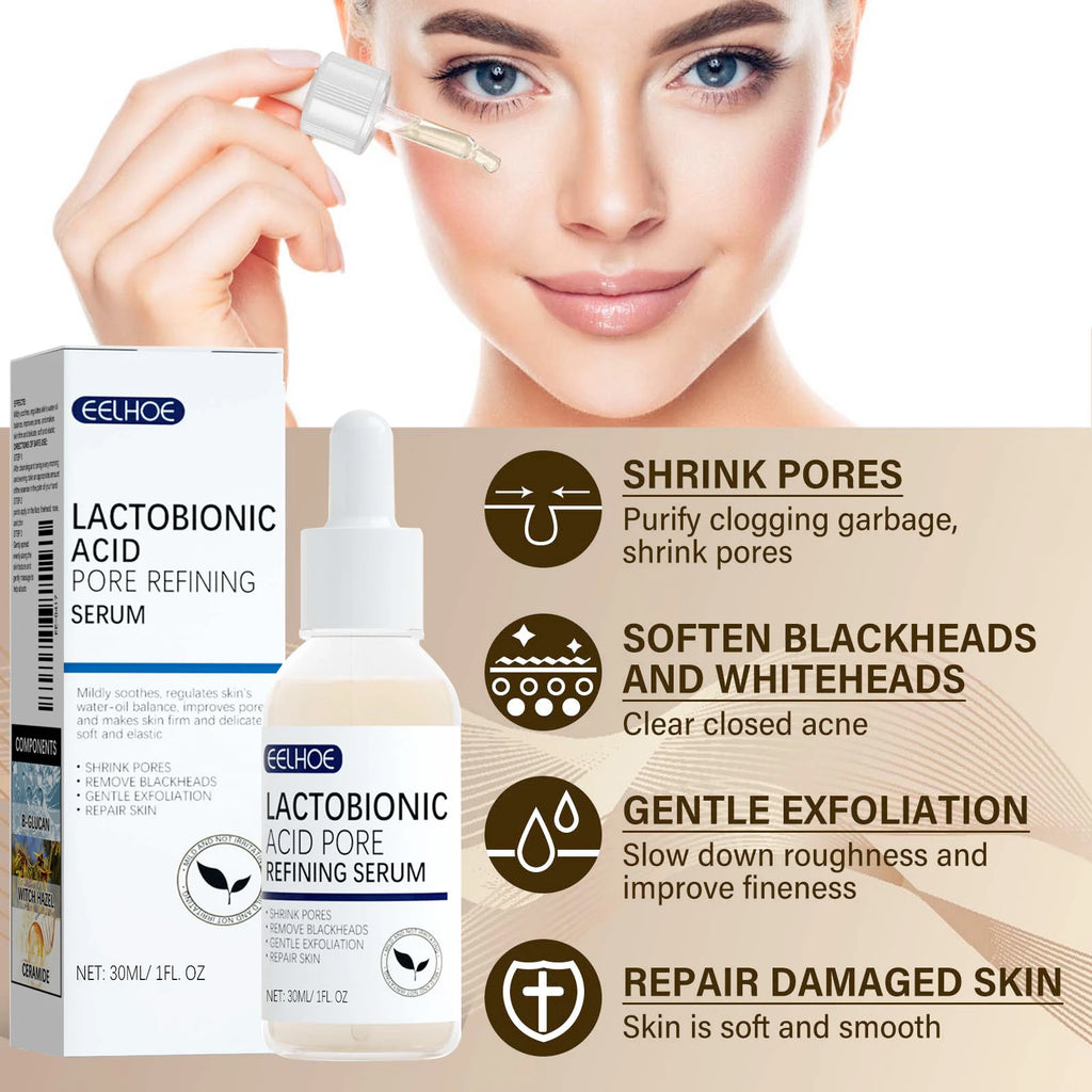EELHOE Lactobionic Acid Pore Serum | Brighten & Firm 30ml Face Serum QXL