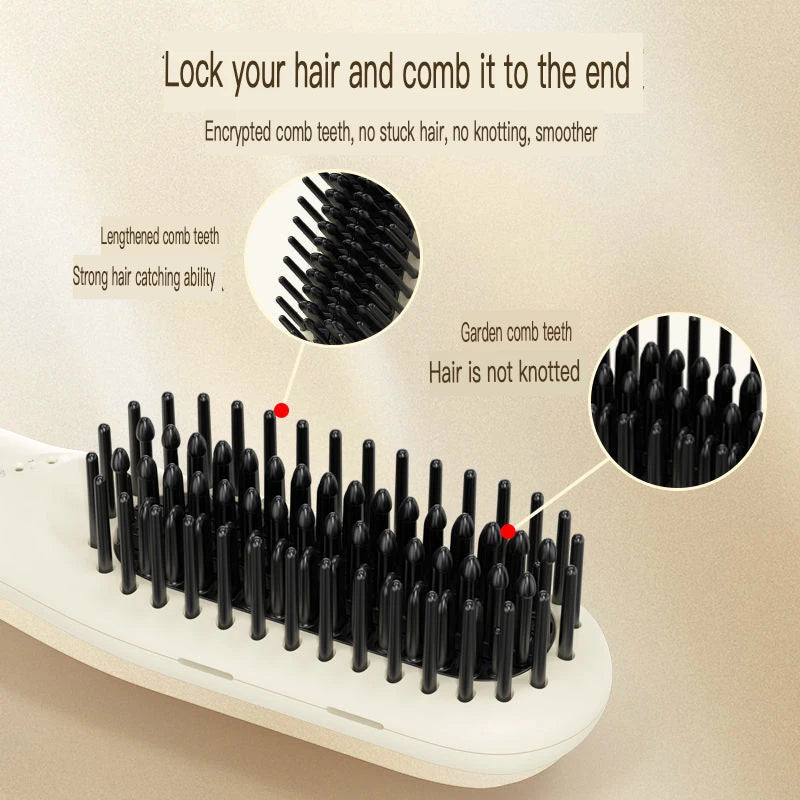 2-in-1 Plasma Hair Straightening & Curling Comb | Electric Electric Hair Styling Comb QXL