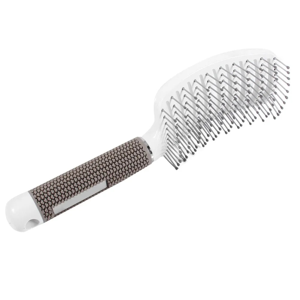 Anti-Static Curved Vent Hair Comb | Wide Tine Detangler Hair Detangling Comb QXL
