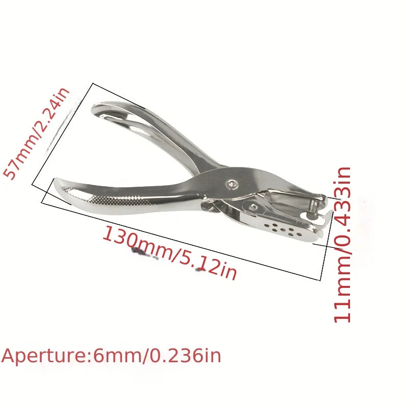 Metal Single Hole Punch Pliers 6mm | Punches 1–8 Pages Single Hole Punch QXL