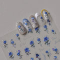 5D Vintage Lace Rose Nail Stickers | Self-Adhesive Decals Nail Art Stickers QXL TO3706LSY