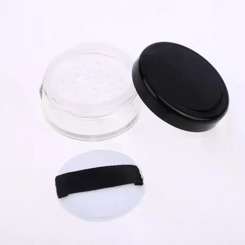 5g Empty Loose Powder Pot with Sifter & Puff | Travel Jar Loose Powder Jar QXL