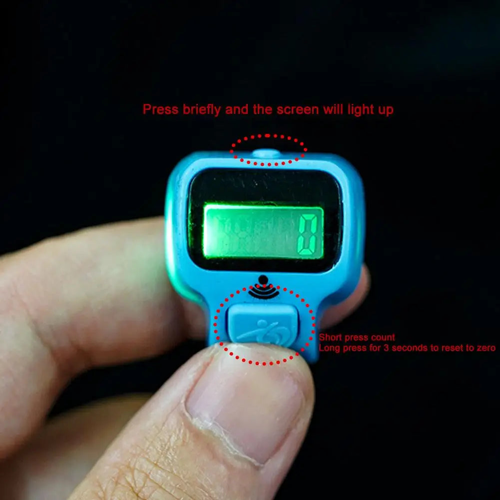 Digital Thumb Tally Counter Ring | 5-Digit LED Clicker Digital Tally Counter QXL