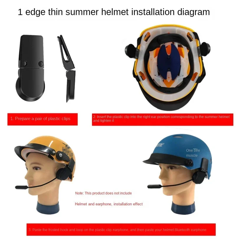 Motorcycle Helmet Bluetooth Headset Clamp | Steel & Plastic Clip Helmet Headset Clamp QXL