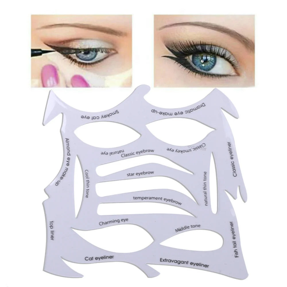 Eyeliner Stencils Kit – 24 Pairs Non-Woven Template Cards Eyeliner Stencil Kit QXL