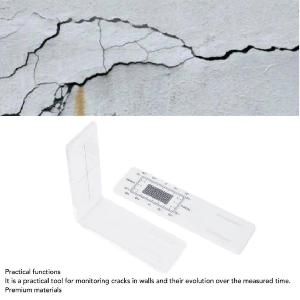 L-Shape Acrylic Crack Monitor | Wall Crack Detection Gauge Crack Monitoring Gauge QXL