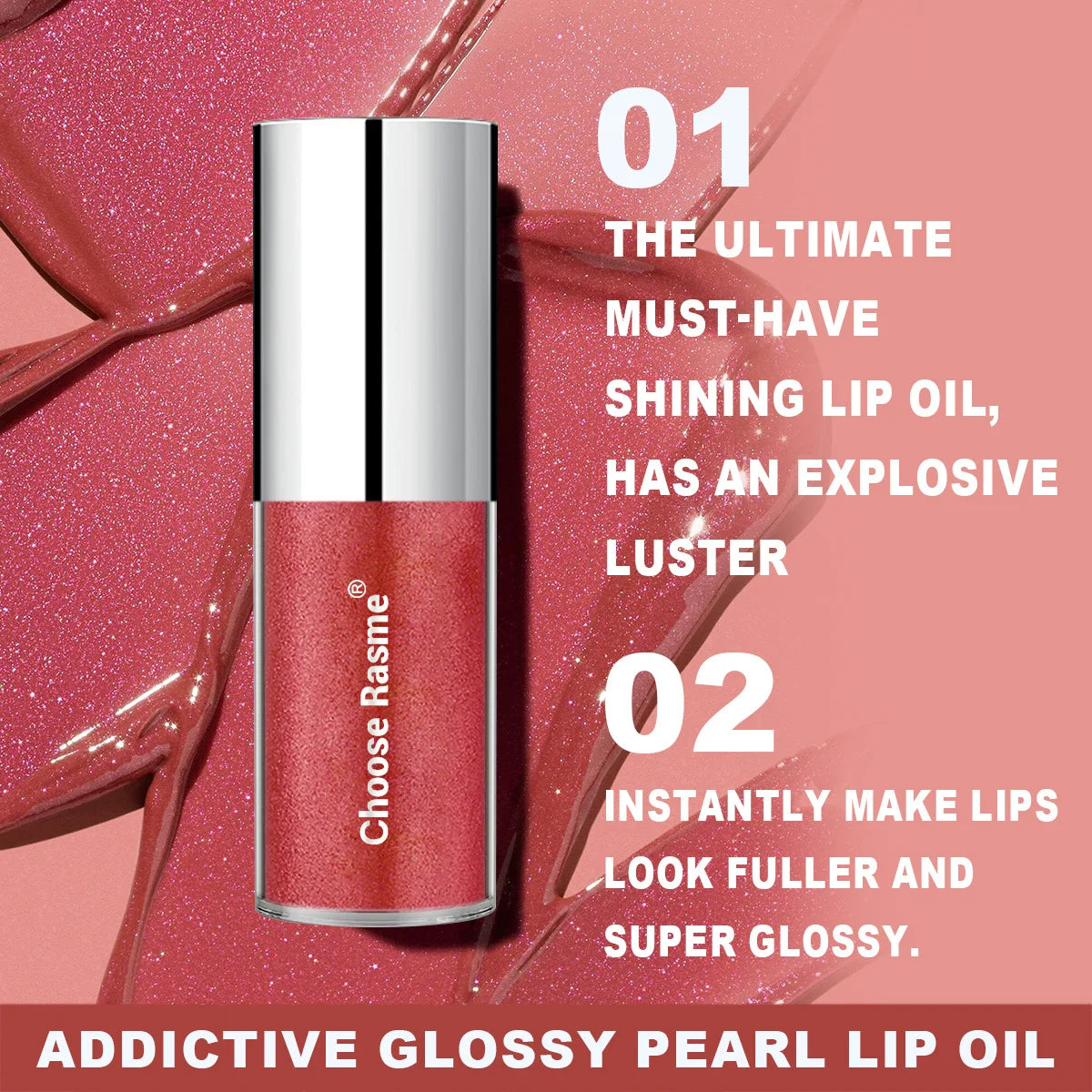 Coconut Shimmer Lip Gloss | Pearl Mirror Finish & Moisturizing Shimmer Lip Gloss QXL