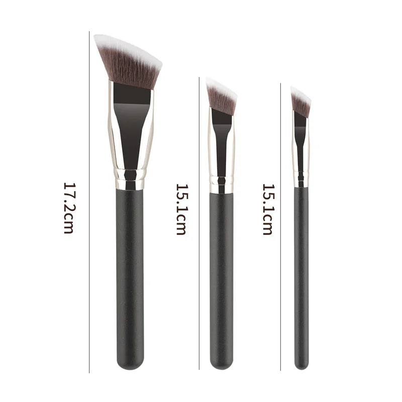 Sloped Trapezoid Foundation Brush – Wooden Handle Concealer Foundation Makeup Brush QXL