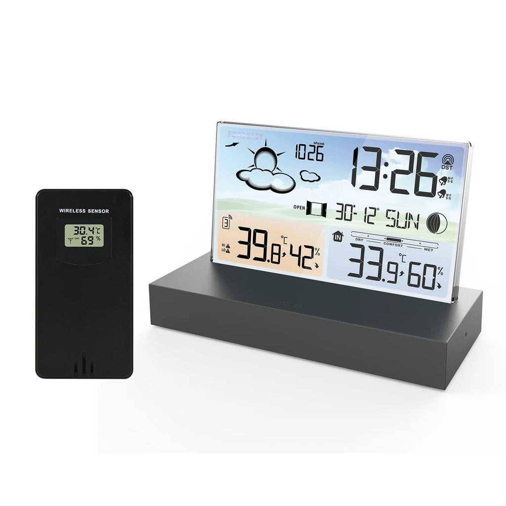 Wireless Weather Station Thermometer & Hygrometer + Remote Sensor Weather Station QXL Weather Station
