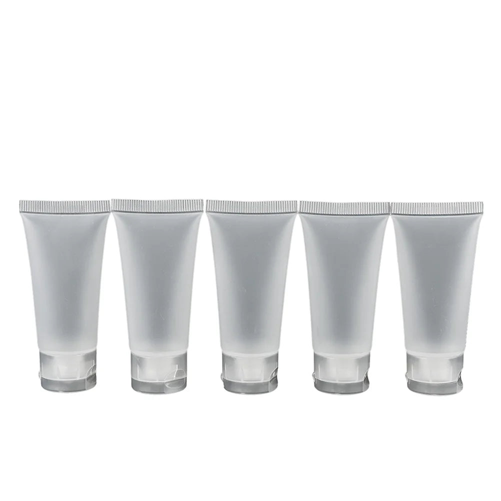 5-Pack Clear PVC Cosmetic Tubes | Lotion & Cream Containers Cosmetic Squeeze Tubes QXL 20ml