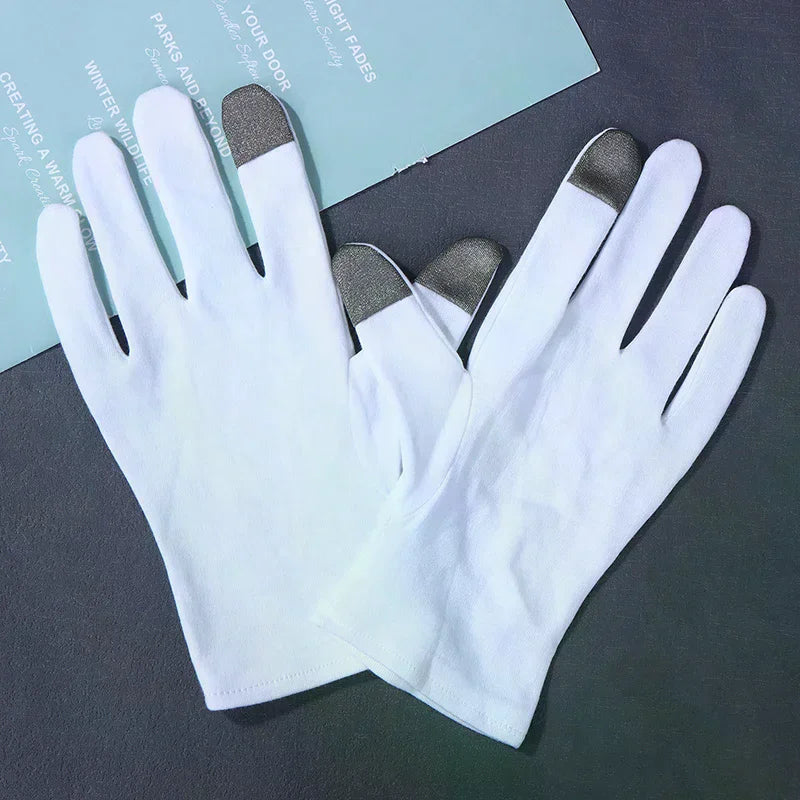 Soft Cotton Moisturizing Gloves | Overnight Lotion-Lock Spa Moisturizing Hand Gloves QXL