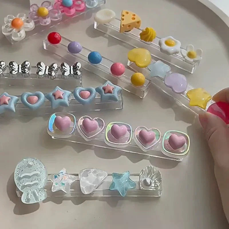 Cartoon Nail Brush Holder Stand | Acrylic Pen Rack Organizer Nail Brush Holder QXL