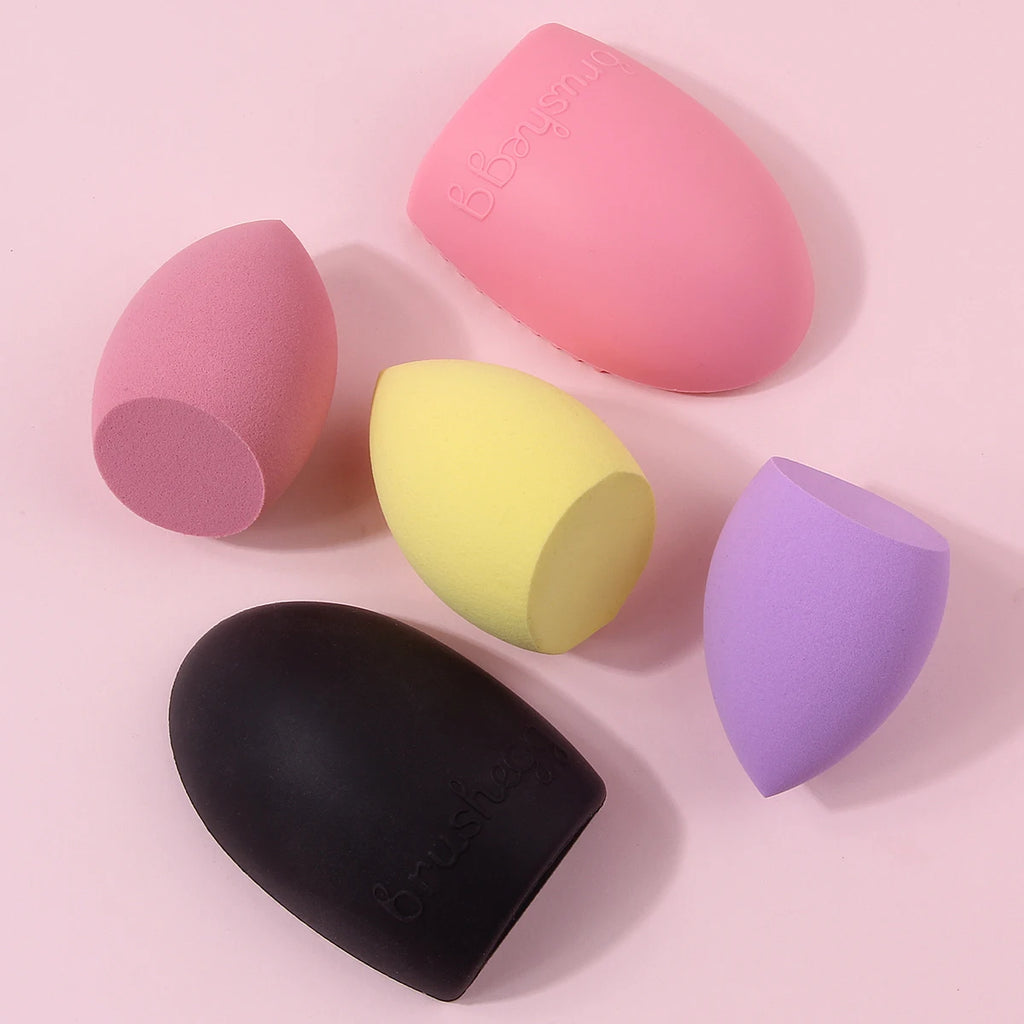 KOSSHOW 5-Pc Makeup Sponge Set & Brush Cleaning Palette Makeup Sponge Set QXL