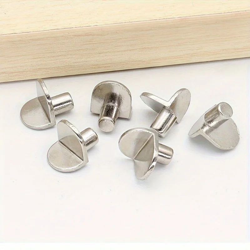 20-Pack L-Shaped Shelf Support Pegs | Metal Cabinet Pins Silver Shelf Support Pegs QXL